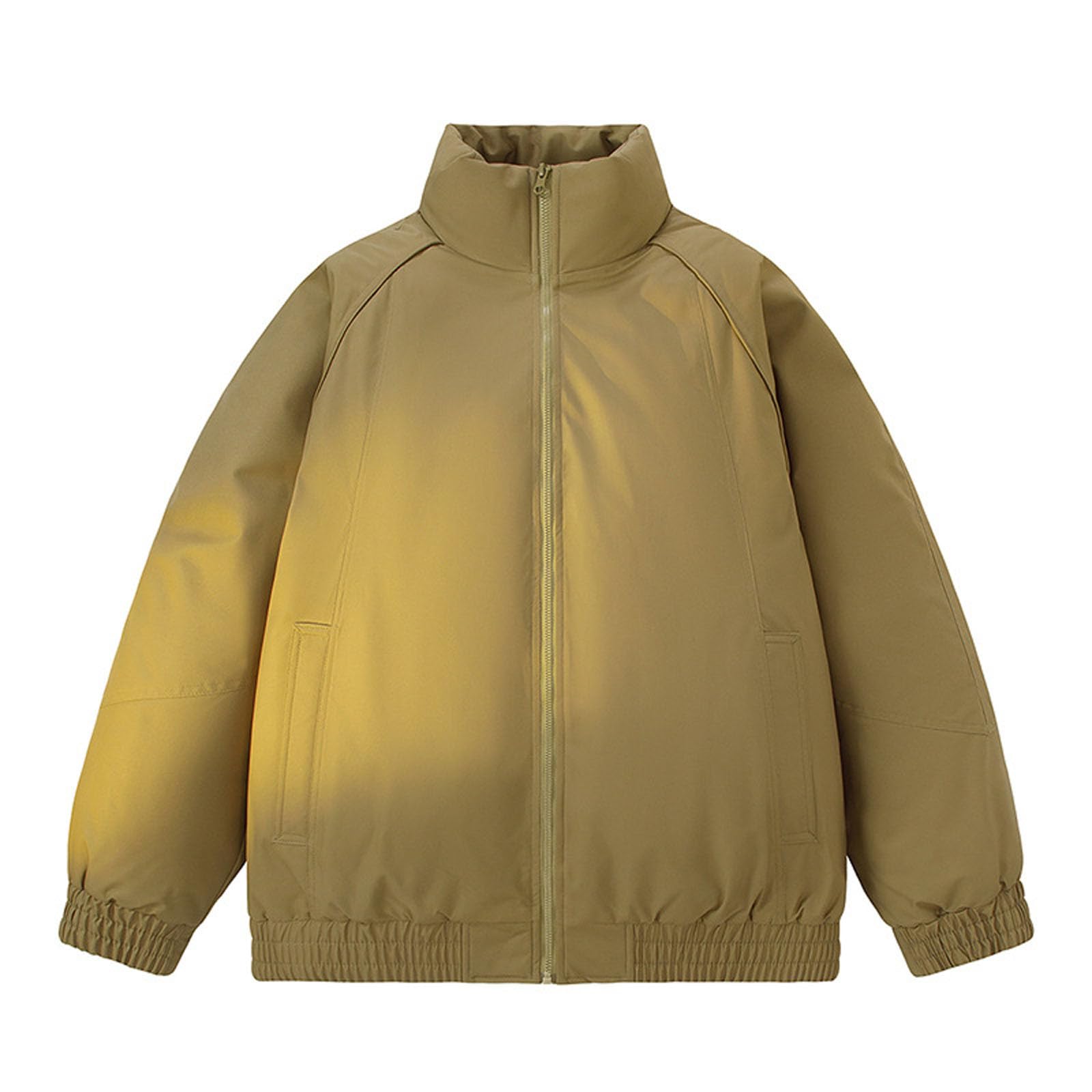 Chaqueta para hombre con cremallera y chaqueta deportiva para hombre Slim abrigo de invierno acolchado con cuello alto, cálido y aislante térmico a prueba de viento y cómodo ideal para clima frío