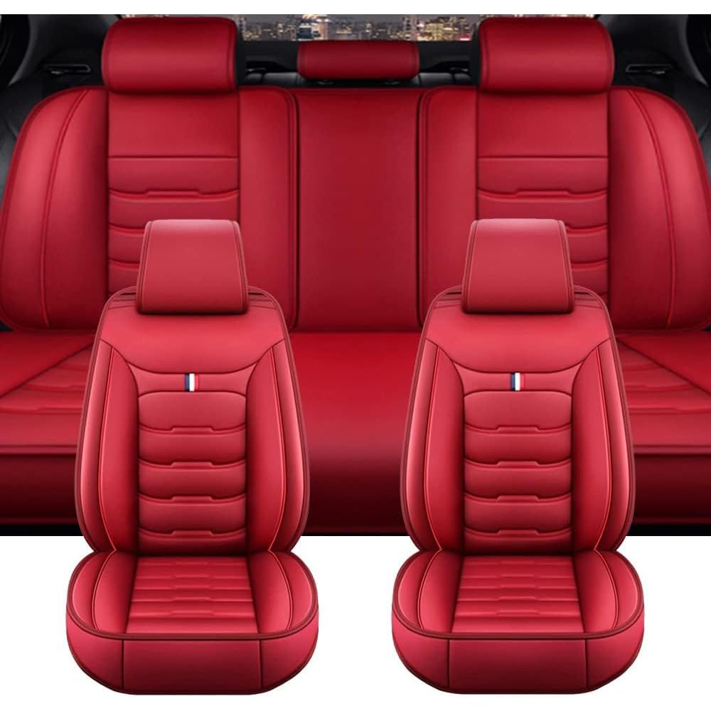 Qsllly F Car Seat Covers Or Mg Hs Trophy 2024,Leather Seat Covers Luxury Ront Back Ull Surround Protectors Cushion Waterproo Comfortable Interior Accessories,