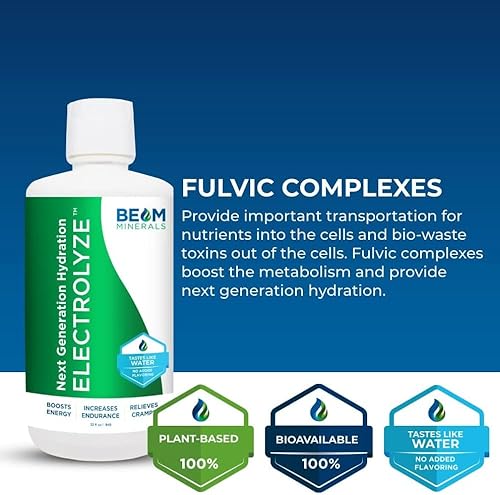 Miniatura 3 de BEAM Minerals Micro-BOOST Mezcla de minerales húmicos  Suplemento de minerales múltiples a base de plantas y electrolitos líquidos  Suplementos de