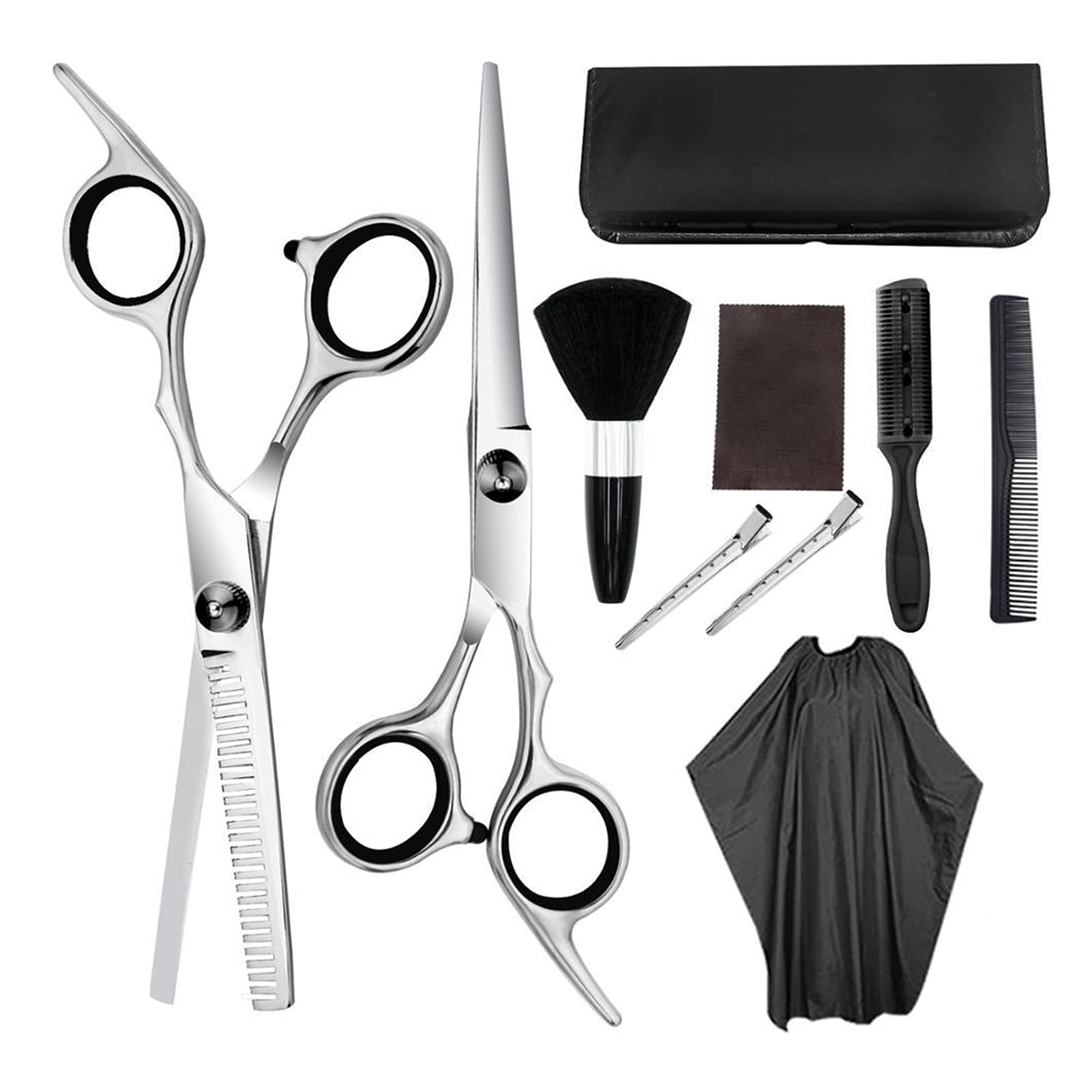 Friseurscheren-Set, Haarschere, Friseurschere, Effilierschere, Haarschneider, Kamm,Splitterschraube 2