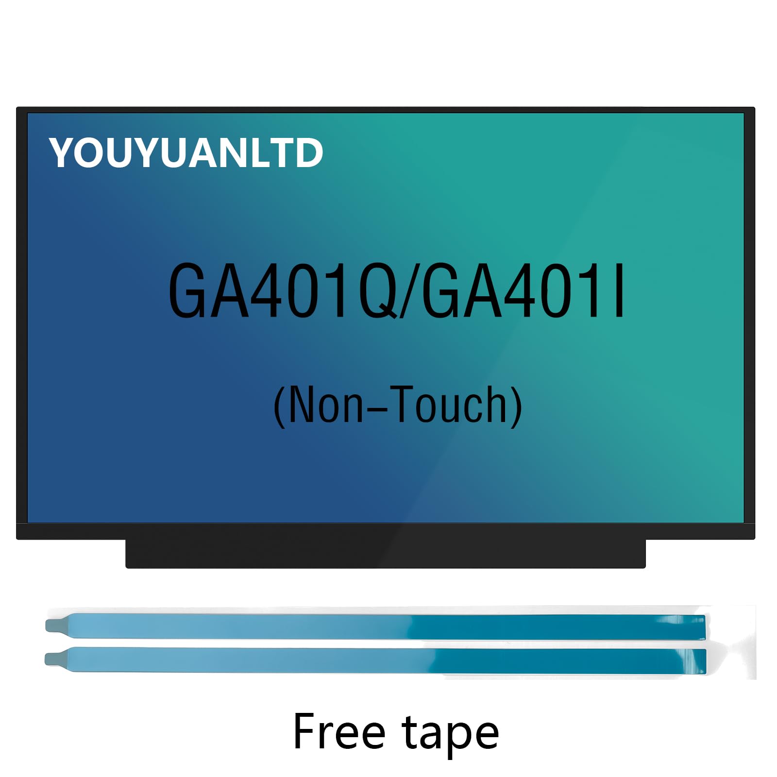 LCD Screen Replacement for Asus ROG Zephyrus G14 GA401Q, FHD 1920X1080 40Pin Matte, LED Non Touch Display (144Hz- 40 pin Connector)