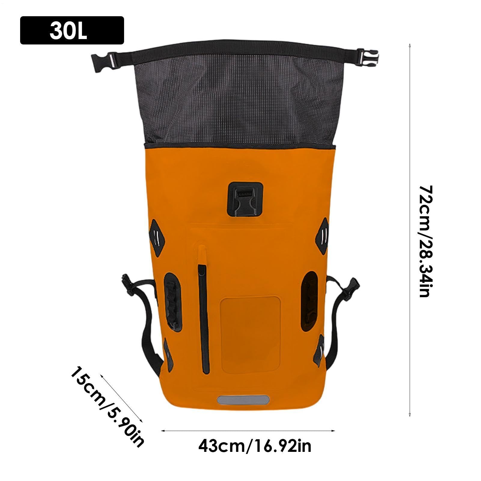 Sacca Stagna Impermeabile - Zaino Separazione Bagnato, Sacco Asciutto Ester | Borsa Leggera | Zaino Chiusura a Rullo per Kayak Camping Trekking Pesca Nuoto Galleggiante Mare Oceano Barca