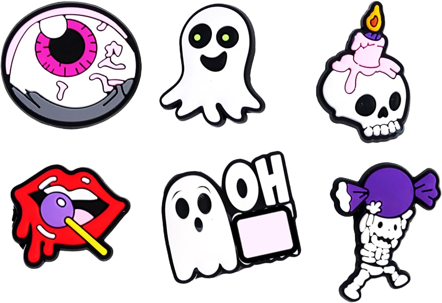 36pcs Horror Shoe Charms for Women, Halloween Witch Goth Shoe Decorations Charms Black Magic Pink Purple Accessories for Clogs Sandals Shoes, Birthday Gifts Party Favors Adults - Image 3