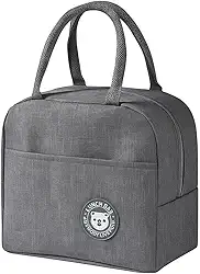 Lancheira Térmica Reutilizável Fitness a Prova de Vazamentos - Cinza - Premium