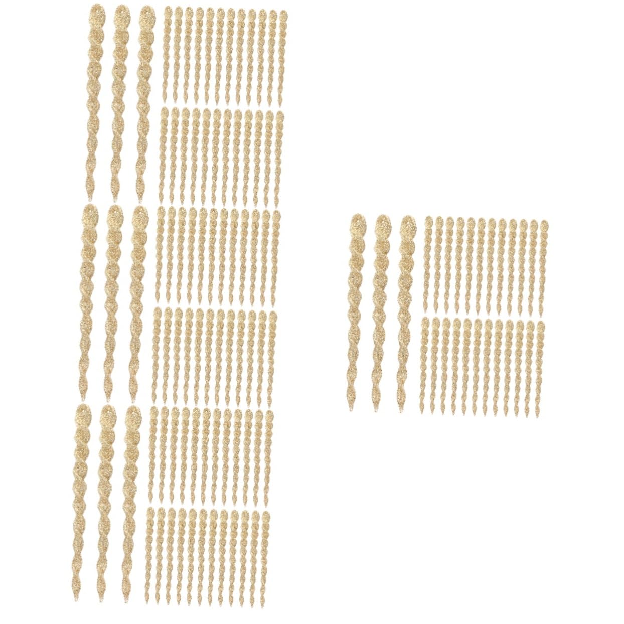 IMIKEYA 240 STK Zwiebel-Pulver- -Schnee-Nadel Christbaum anhänger christbaumanhänger Weihnachtsdekorationen weihnachtsschneeflockeverzierung Partyzubehör Christbaumschmuck Plastik Golden