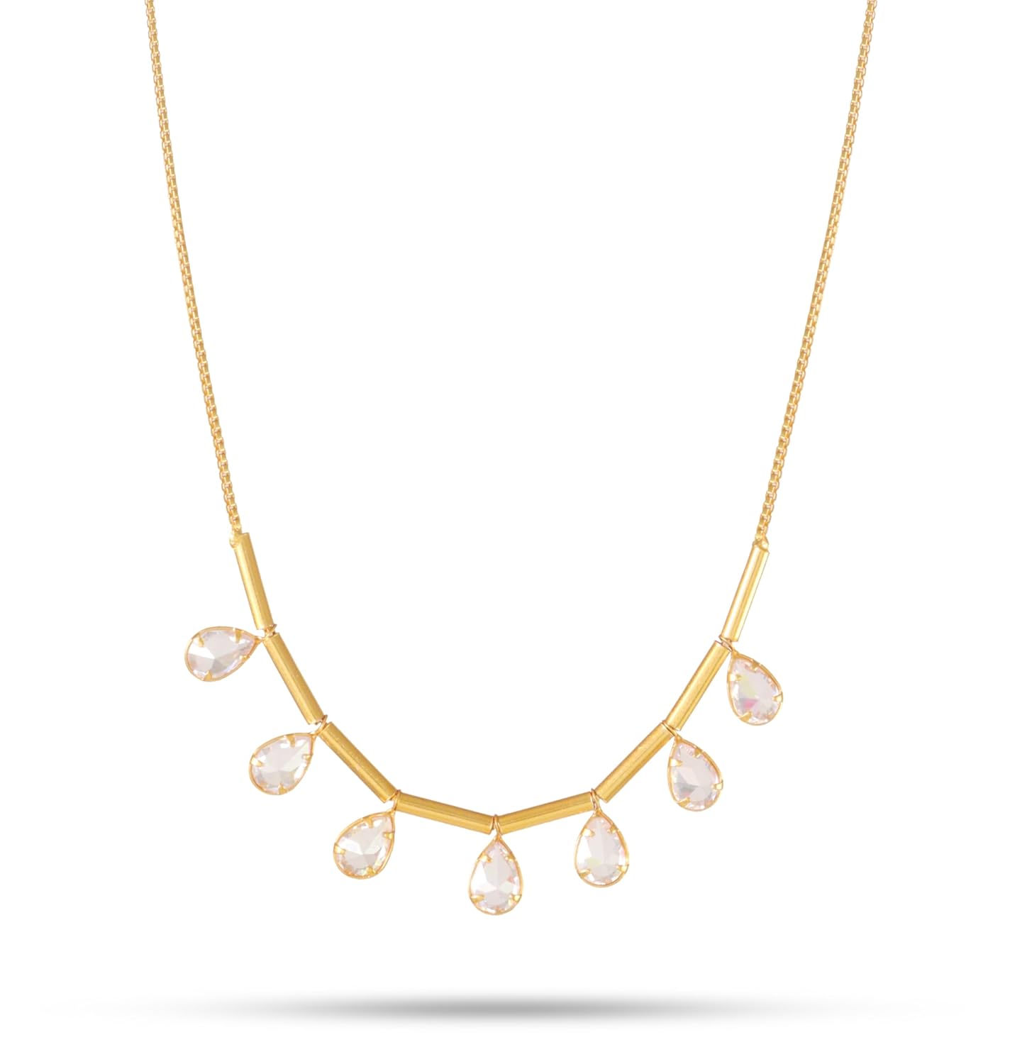 CUTE GOLD One Gram Micro Gold Plated & Copper Traditional Designer Jewellery Stone Necklace for Women and Girls (NEC-8061)