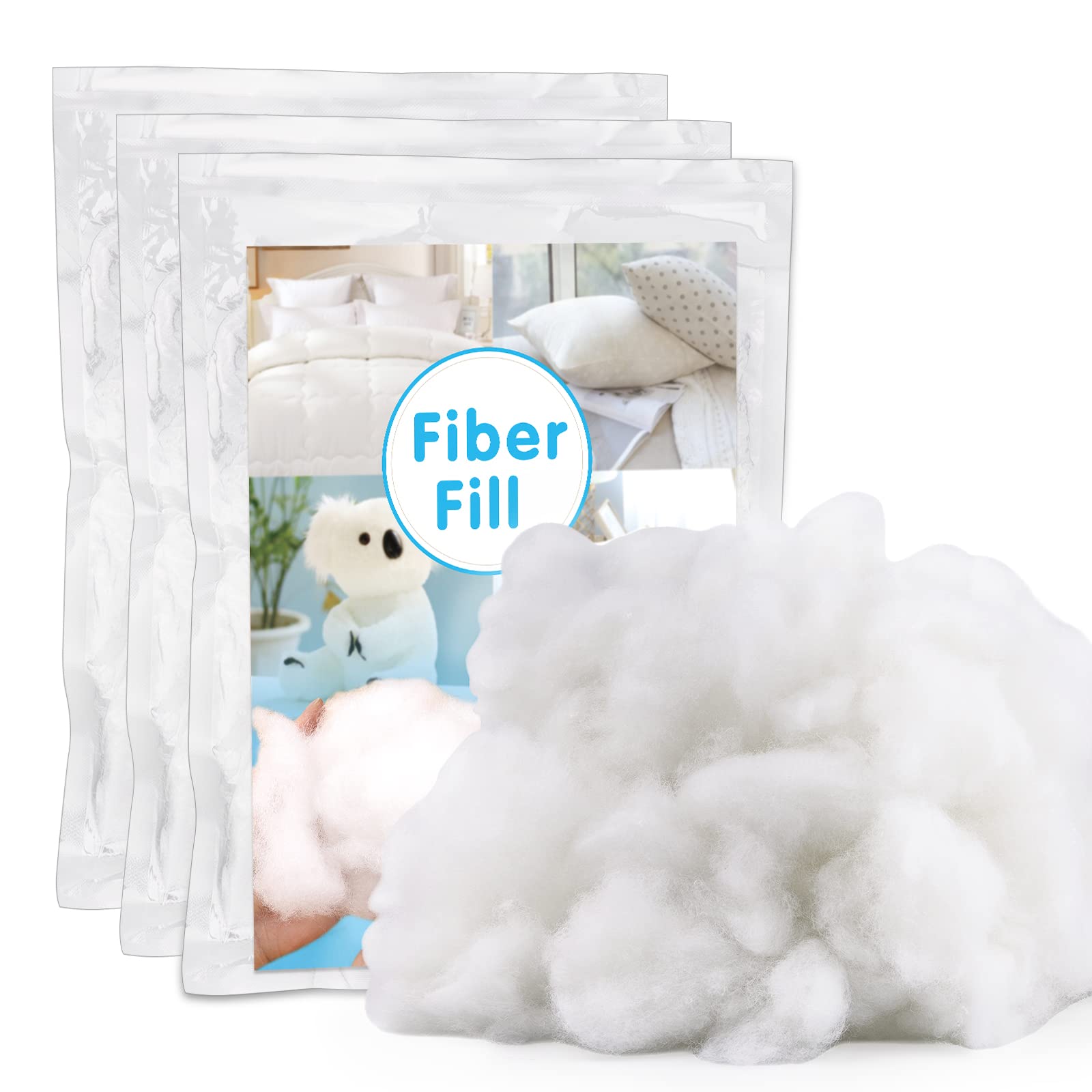 Buy 350g/12.34oz Premium Polyester Fiberfill, Polyester Fiber Fill