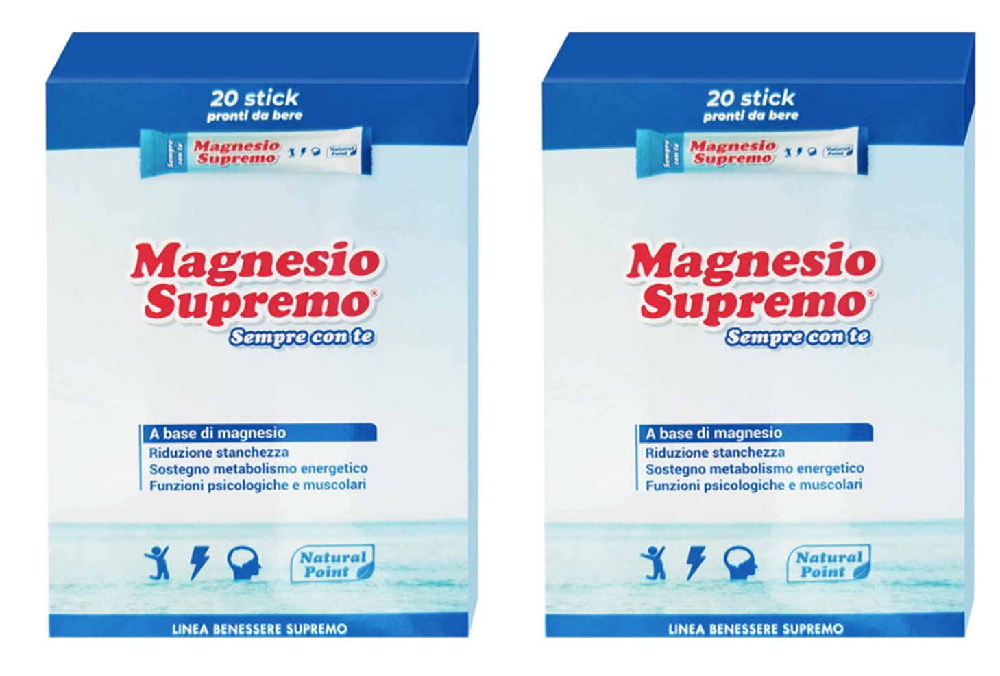 Natural Point- Magnesio Supremo Sempre Con Te (2 confezioni) - Vegano, Senza Zuccheri, no OGM, Senza Glutine, Senza Lattosio