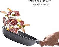 Vista 5 de SENSARTE Sartén Antiadherente para Freír, Sartén para Tortilla con Revestimiento de Granito Suizo, Sartén de Chef de Piedra Saludable para Cocinar