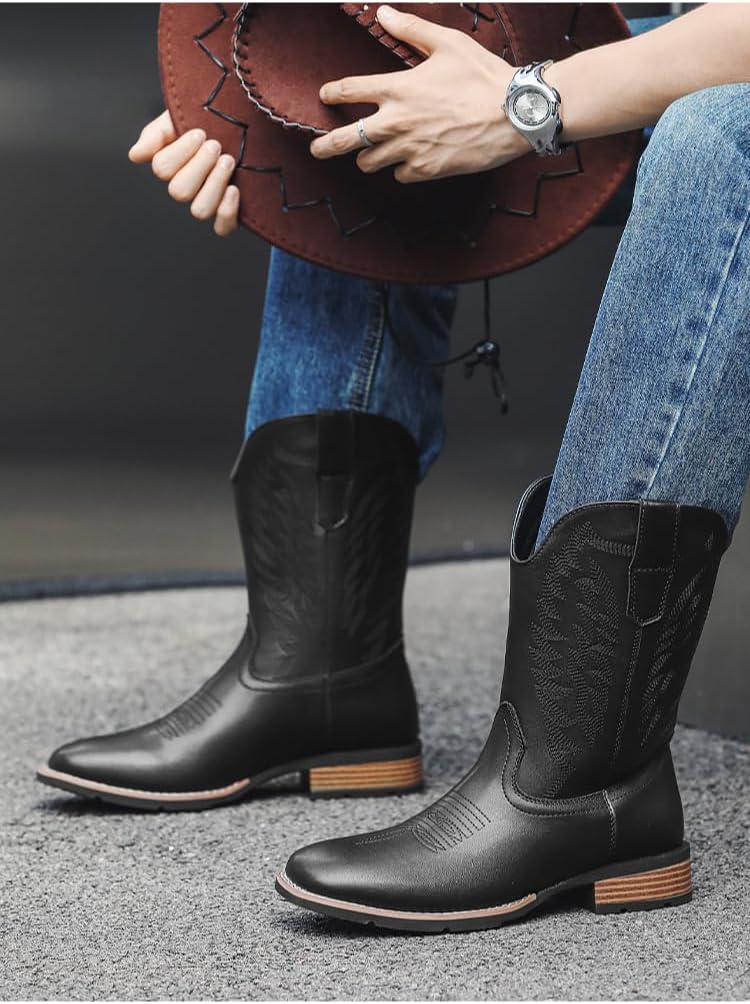 Goth Cowgirls Boots Short Cowboy Emo Shoes Rave Booties Grunge Combat Women Girls Plus Size Causal - Neutral Retro Trendy Cute Comfortable Walking Lightweight Running Standing All Day Birthday Gifts