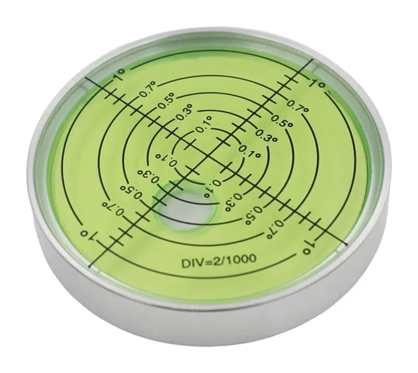 Nivel Magnético Burbuja Cáscara Blanca Líquido Verde 60mm Diámetro 10mm Altura(With Magnetic)