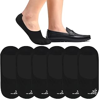 No Show Socks Men Low Cut Liner Socks Non-Slip Thin Invisible Hidden for Flats Loafers Boat Sneakers 6Pairs