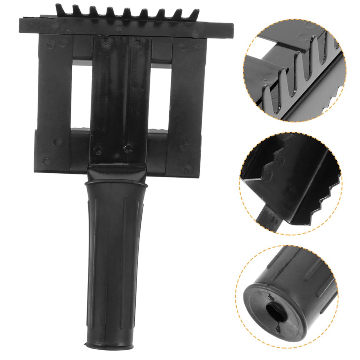 Cepillo para Caballos de Metal para Limpieza y Cuidado, 2 Piezas | Negro, Agarre Ergonómico, para Crin y Rabo, Uso en Caballos y Ganado, Formato Práctico