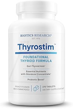 Biotics Research Thyrostim™–Endocrine & Thyroid Support for Women & Men–Supplement Balance Thyroid Hormones, Supports Thyroid Gland, Boost Metabolism, Aid Digestion & Nervous System–270 Tablets
