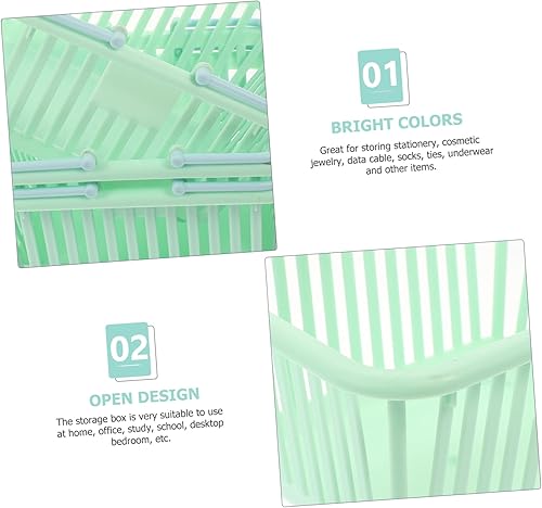 Miniatura 6 de Homoyoyo Cestas de almacenamiento Cesta organizadora de baño, cesta de almacenamiento de 3 piezas, cesta de basura para niños, cesta de plástico