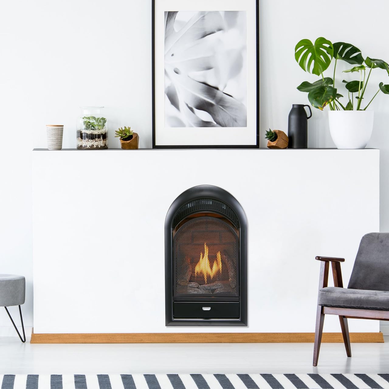 Bluegrass Living B100TP Vent Free Propane Gas Fireplace Insert, 10,000 BTU,  T-Stat Control, Black : Amazon.ca: Tools u0026 Home Improvement