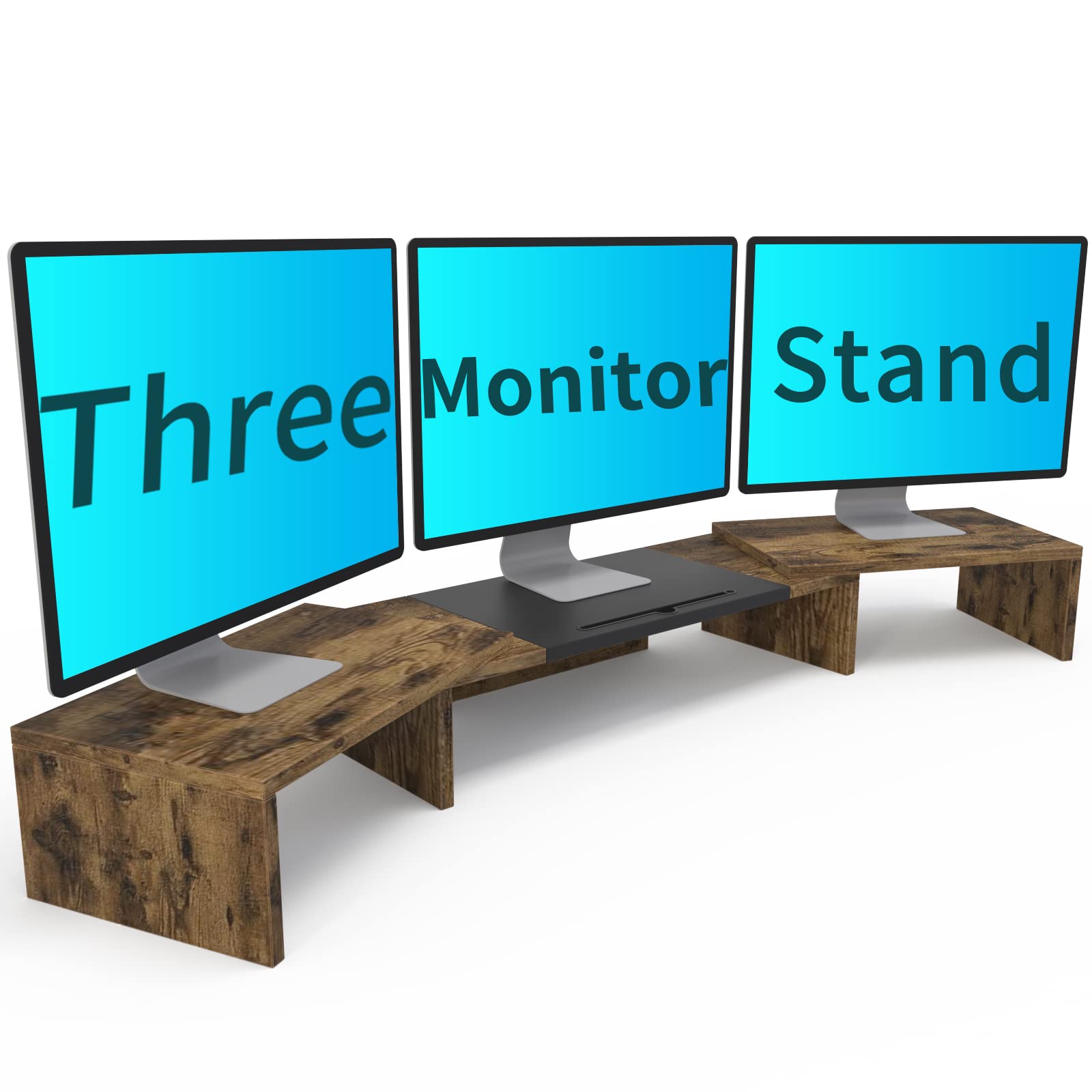 Buy WESTREE Triple Dual Monitor Stand Riser, Extra Long Monitor Stand