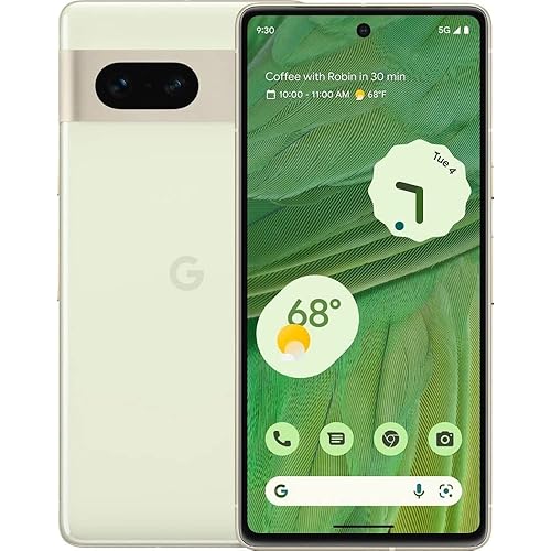 Google Pixel 7 5G, US Version, 128GB, Lemongrass - Unlocked (Renewed)