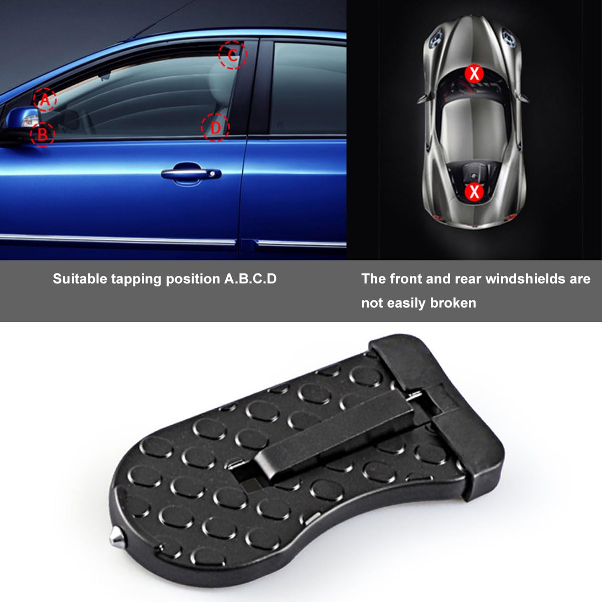 Gradino Pieghevole Per Auto - Portapacchi Con Gancio E Martello Sicurezza | Supporto Fino A 231kg - Foto 3