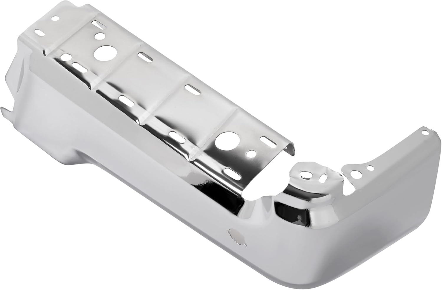 KUAFU Rear Bumper End Cap Compatible with 2017-2022 Ford F250 F350 F450 Super Duty Replace for HC3Z17906KA FO1102387 Side Rear Bumper End Cover Cap w/Park Assist Hole Steel Chrome Silvery Right Side