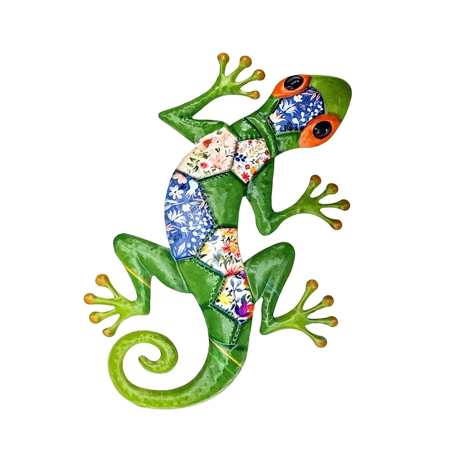 Elnwnnkc Metal Lizards Wall Decor Outdoor Hanging Decorations for Home Garden Yard Ornament Gekkota Wall Art Decors Metal Decor Outdoor Garden Fence Art