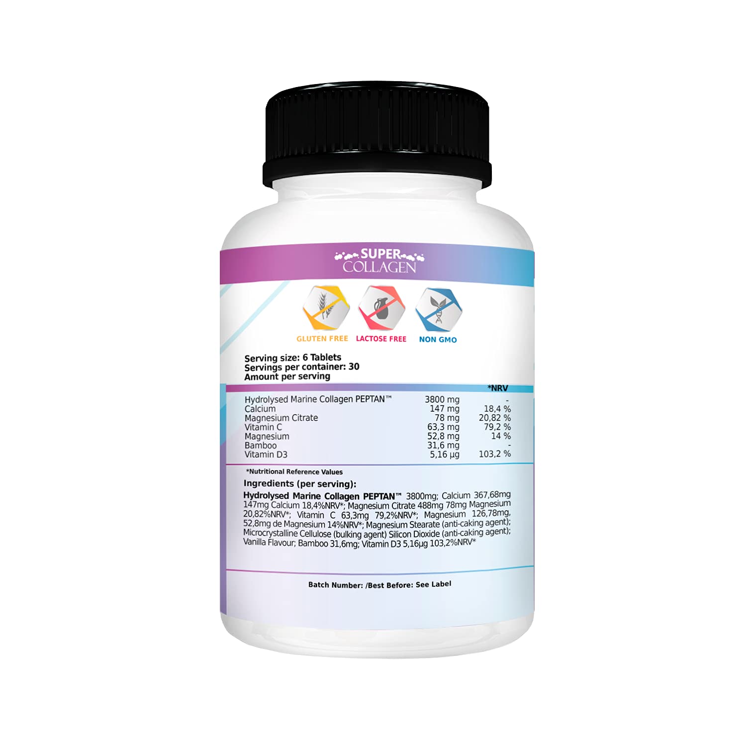 Buy Marine collagen supplement Marine collagen Peptan + bamboo