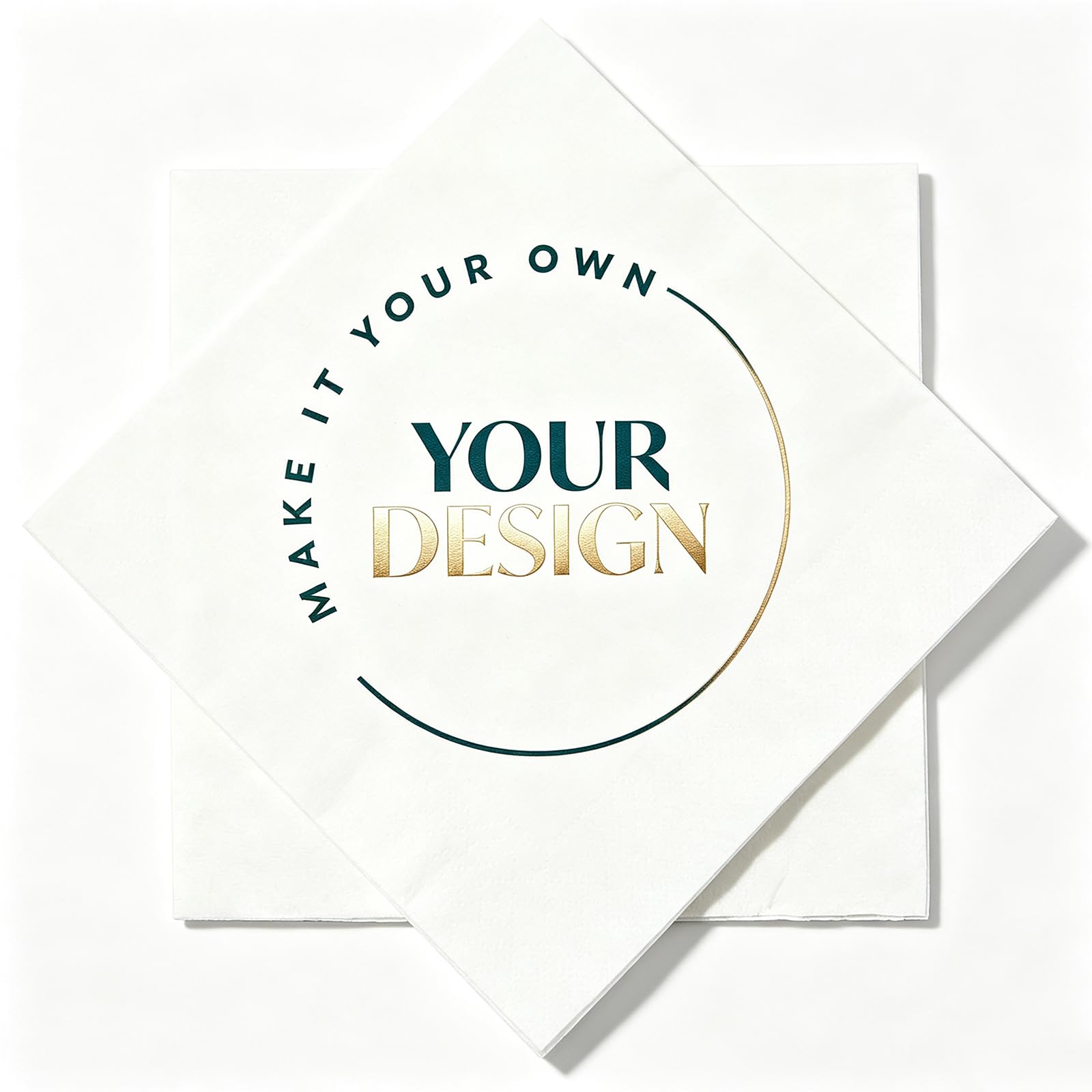 Solarix Custom Business Paper Napkins Personalised with Text & Images