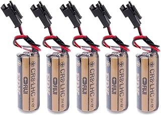 5 Pcs 2600mAh Lithium Battery Replaces Fuji FDK CR8.LHC 17430, Toto CR8-LHC TH559EDV410R, TOTO THP3053 Back Up Batteries for Eco EFVS, Toto Flush Valves and Faucets