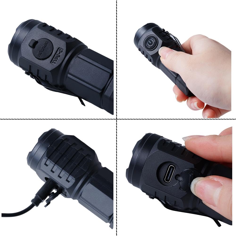 Torcia LED Mini A Clip 3 Occhi Super Luminosa - Ricaricabile, Magnetica, Waterproof