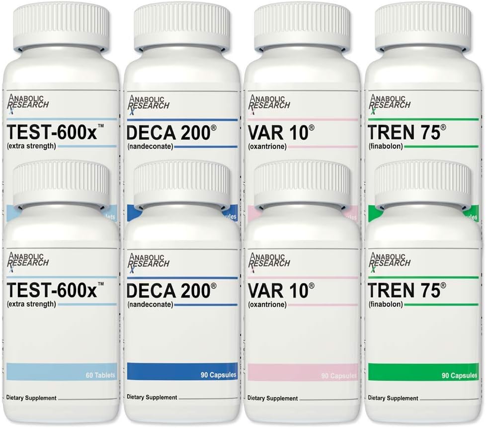 Strength Stack +Plus (Testosterone Enhancement System) - Strength, Power, Muscle Hardening, Recovery - Test-600x™, Deca 200®, VAR 10®, Tren 75® - 2 Month Supply from Anabolic Research™ : Health & Household