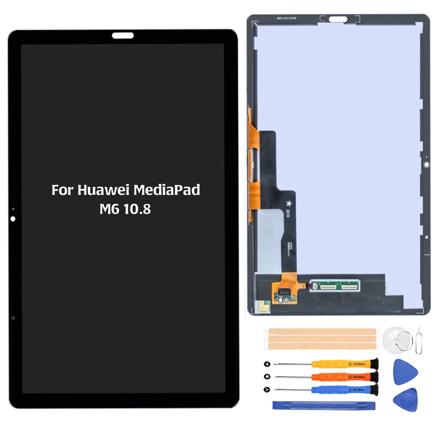 A-MIND for Huawei MediaPad M6 10.8 Screen Replacement SCM-AL09 LCD Display Touch Digitizer Full Assembly with Repair Tool Kits(Black)