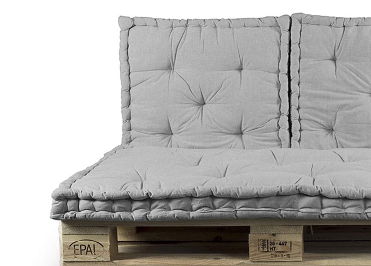 BIANCHERIAWEB Cuscino Mattonella per Seduta-Schienale Divani Pallet Cuscino per Bancale 60x60 Grigio
