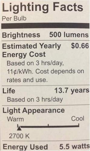 Bombillas LED decorativas blancas suaves, repuesto de 60 W (paquete de 6) GE