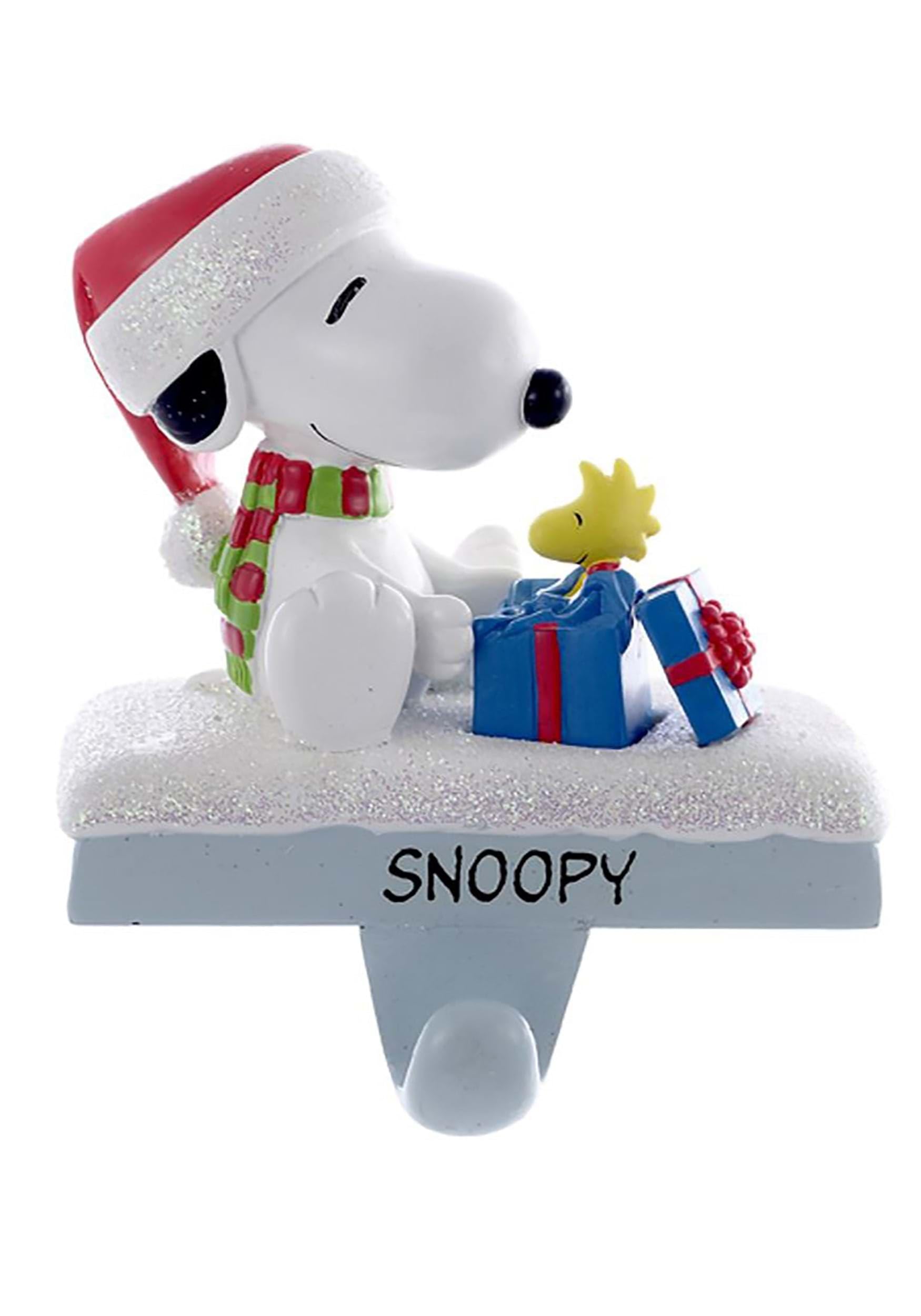 Peanuts Kurt Adler Snoopy and Woodstock Stocking Holder, 4.6-Inch