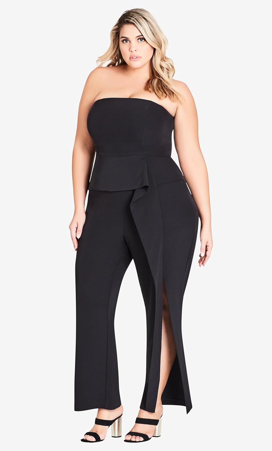 City Chic womens Solid Twist Detail Jumpsuit - Image 2