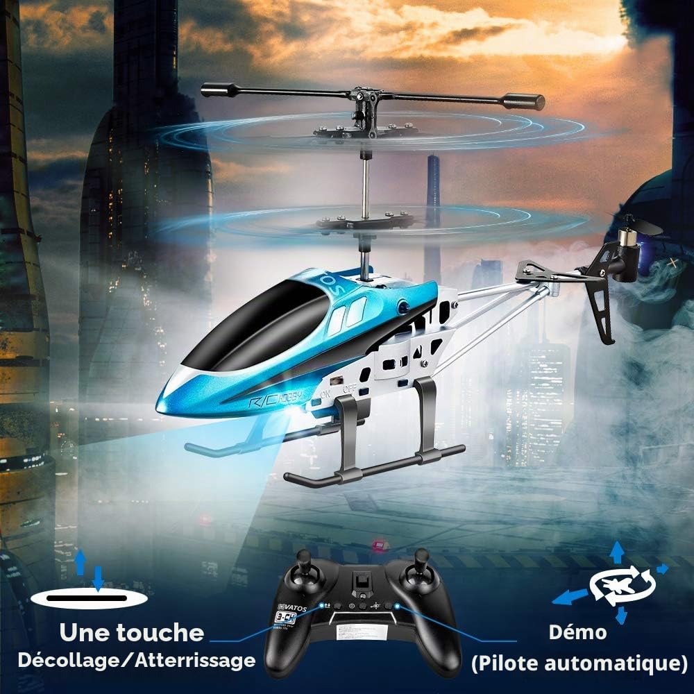 VATOS YD-927 RC hélicoptère Enfants 2.4GHz & LED intérieur RC hélicoptère Hélicoptère télécommandé RC Avion pour Enfants 3 canaux