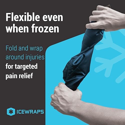 Miniatura 6 de ICEWRAPS Paquete de hielo para cuello y hombro con cubierta y paquete grande de terapia de frío de 12 x 21 pulgadas con paquete de cubierta, paquete