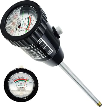 2-في-1 الرقمية التربة الرقم الهيدروجيني & الرطوبة متر - 295 mm القطب الطويل، اختبار كيت للنباتات الداخلية & في الهواء الطلق، حديقة، الحديقة، مزرعة