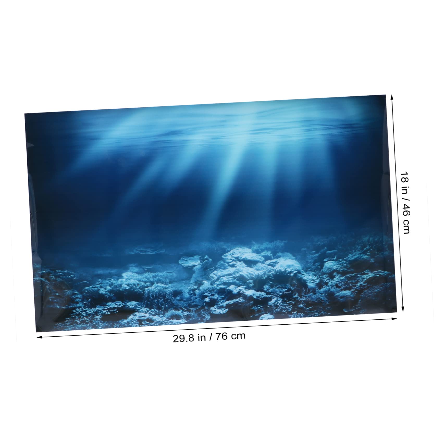 Beaupretty 2pièces Poster Décoratif pour Aquarium Autocollant Arrière-Plan De Poissons Et Décoration Murale pour Réservoir Eau