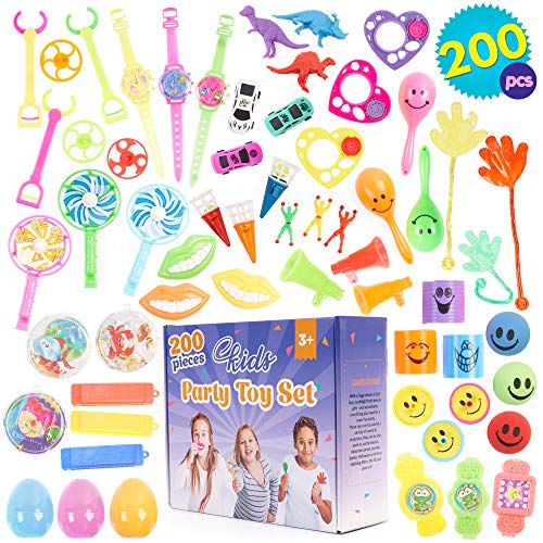 THE TWIDDLERS 200 PCS Fête Jouet Assortiment pour Enfant | Fête Anniversaire Jouet | Sacs Surprises | Jouets de Cadeau de Noël | Jouet Pour Pinata | Récompenses Scolaires Jouets