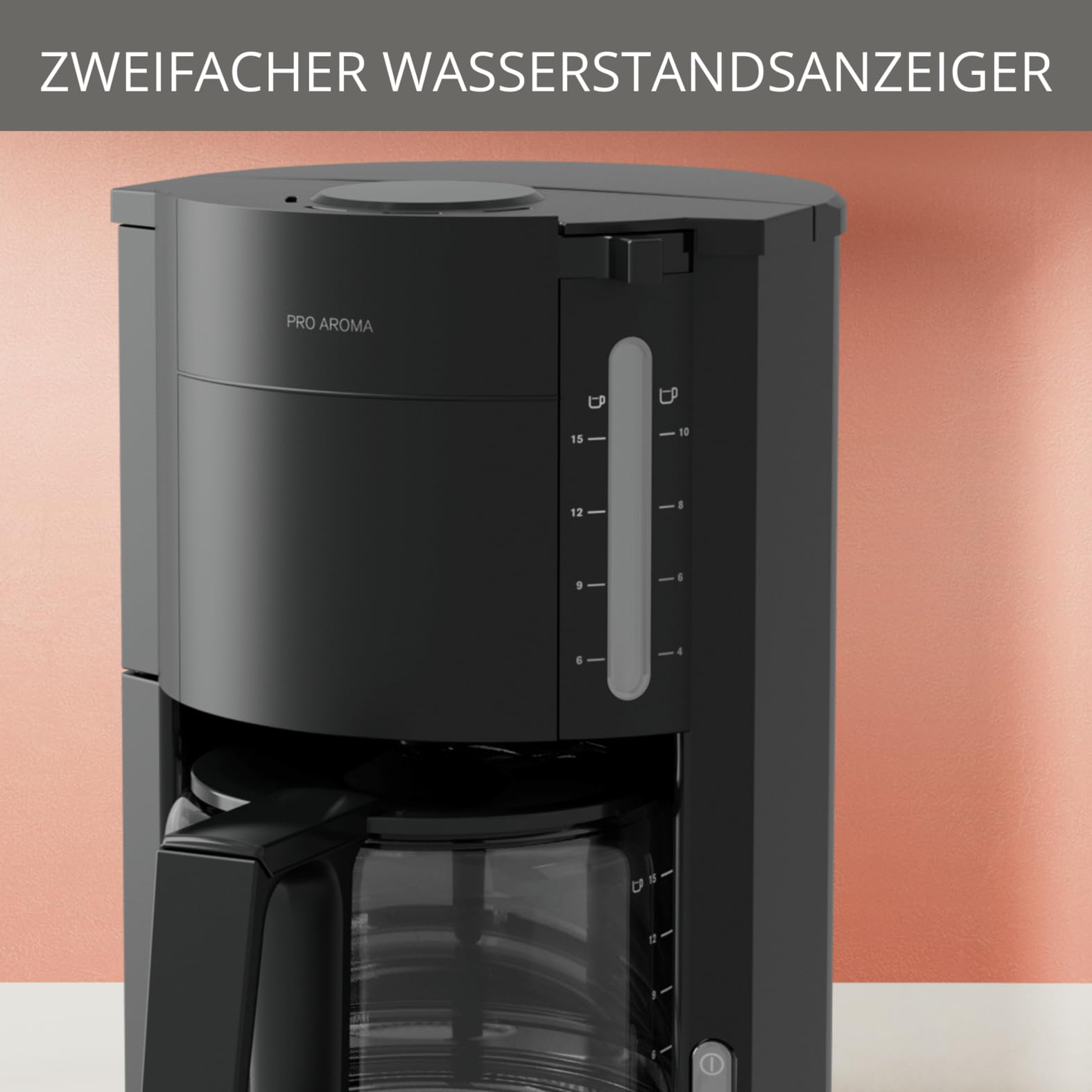 Krups F30908 ProAroma Filterkaffeemaschine 1,25L 1050W Schwarz
