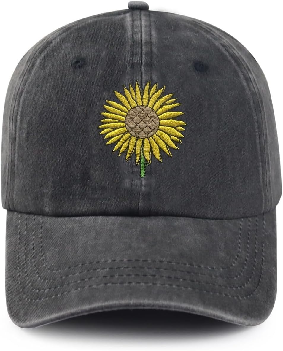 YISHOW Embroidered Bassball Cap Vintage Men and Women Embroidered Hat