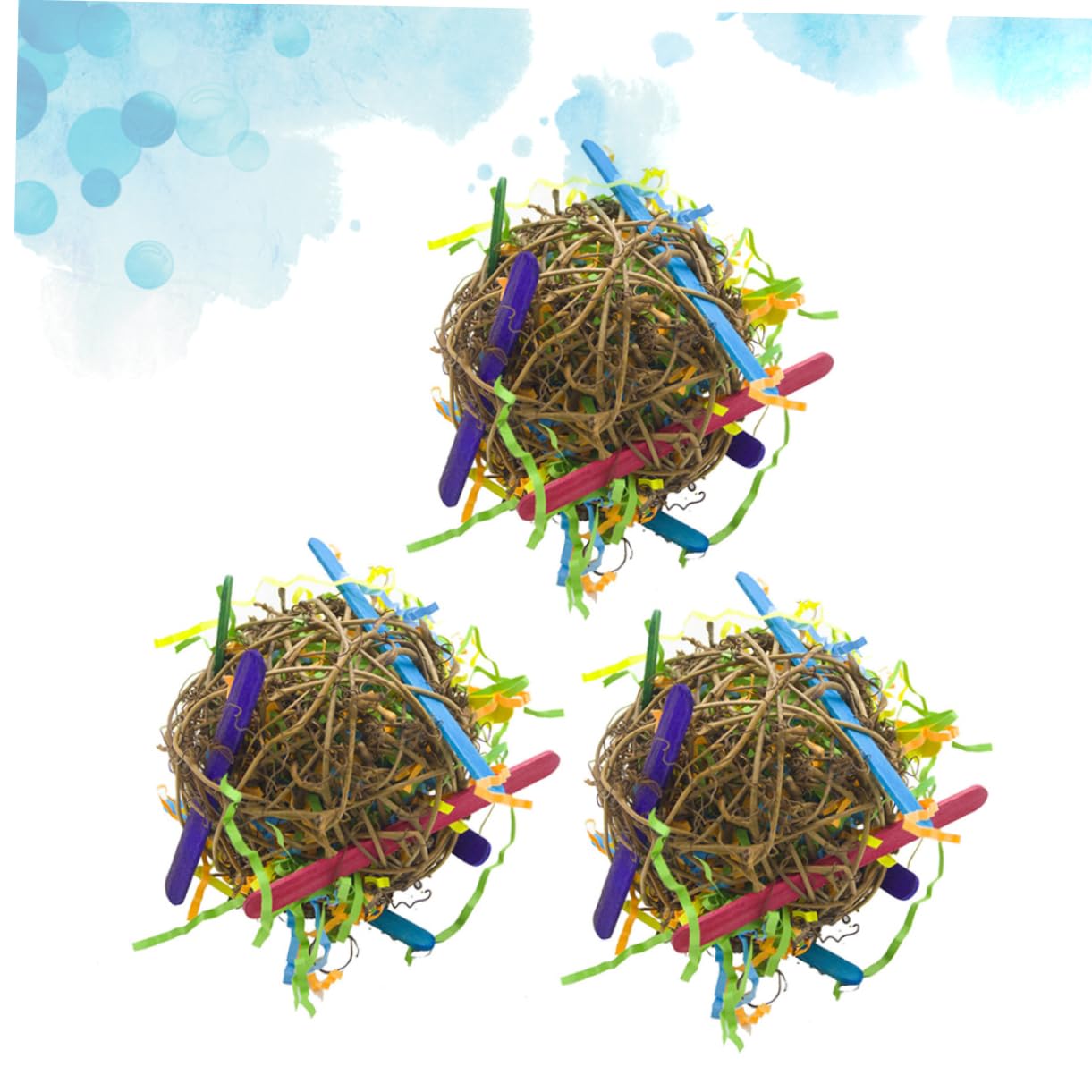 Beavorty 9pièces Jouets à Mâcher Raphia pour Oiseaux Vigne Naturelle pour Perruches Perroquets Cockatiels Et Conures