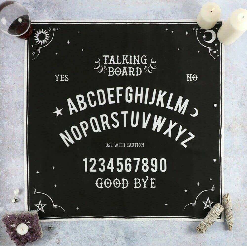 AVA Collections Large Tarot Reading Altar Cloth Cotton Wall Hanging Witchcraft Ritual Spiritual Table Cover Wiccan Pagan Mat 60x60cm (Talking Board)
