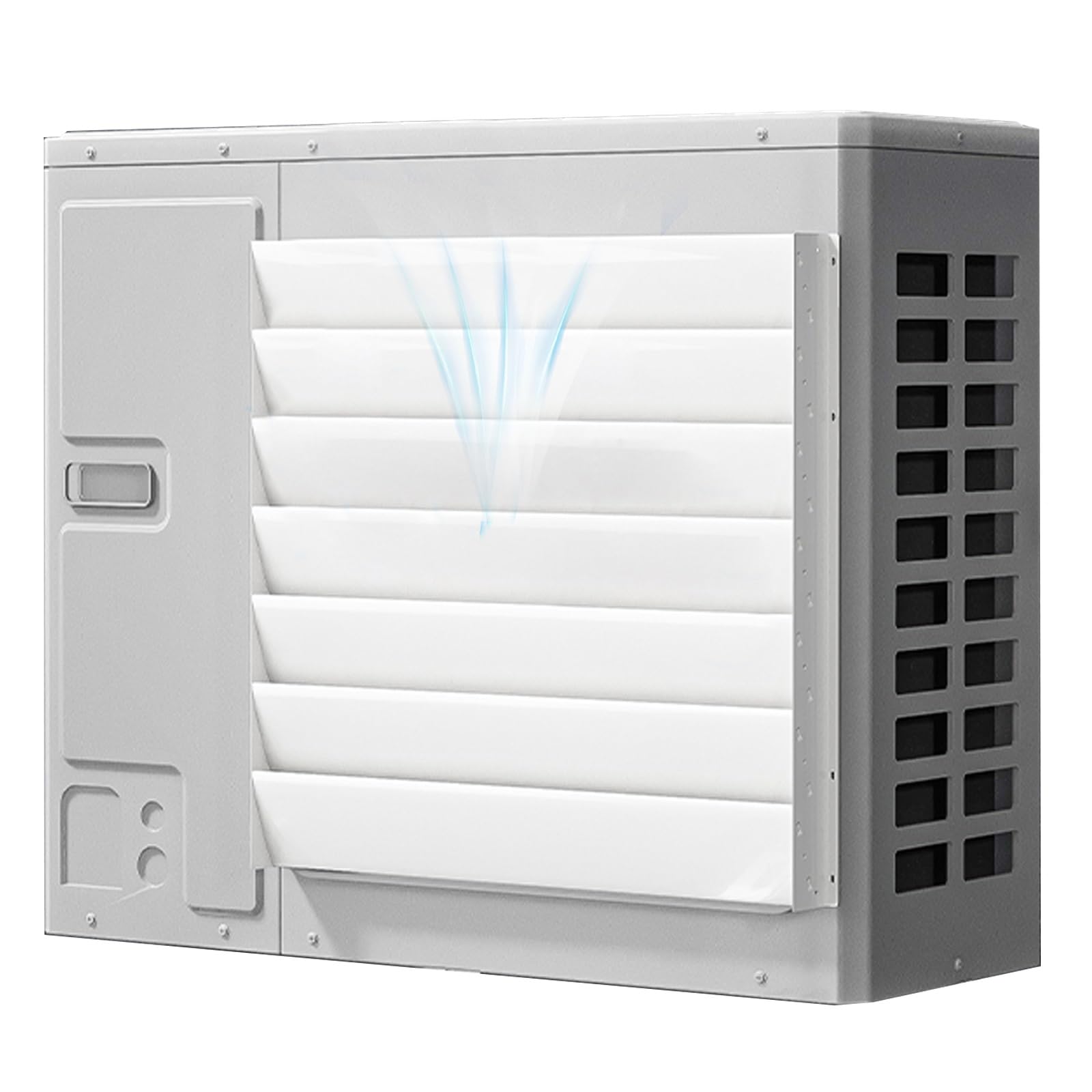 Mini Split AC Deflector Outdoor Vent Shield Window Air Deflector PVC Cover for AC Heat Pump, 9cm Thick, Multiple Sizes(50x50cm/20x20in)
