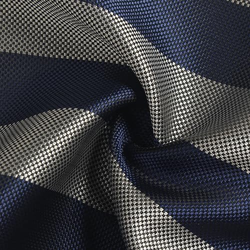 Image of Striped Plaid Polka Dot Mens Tie Formal Necktie Pocket Squares Ties Clips Cufflinks Classic for Men Set