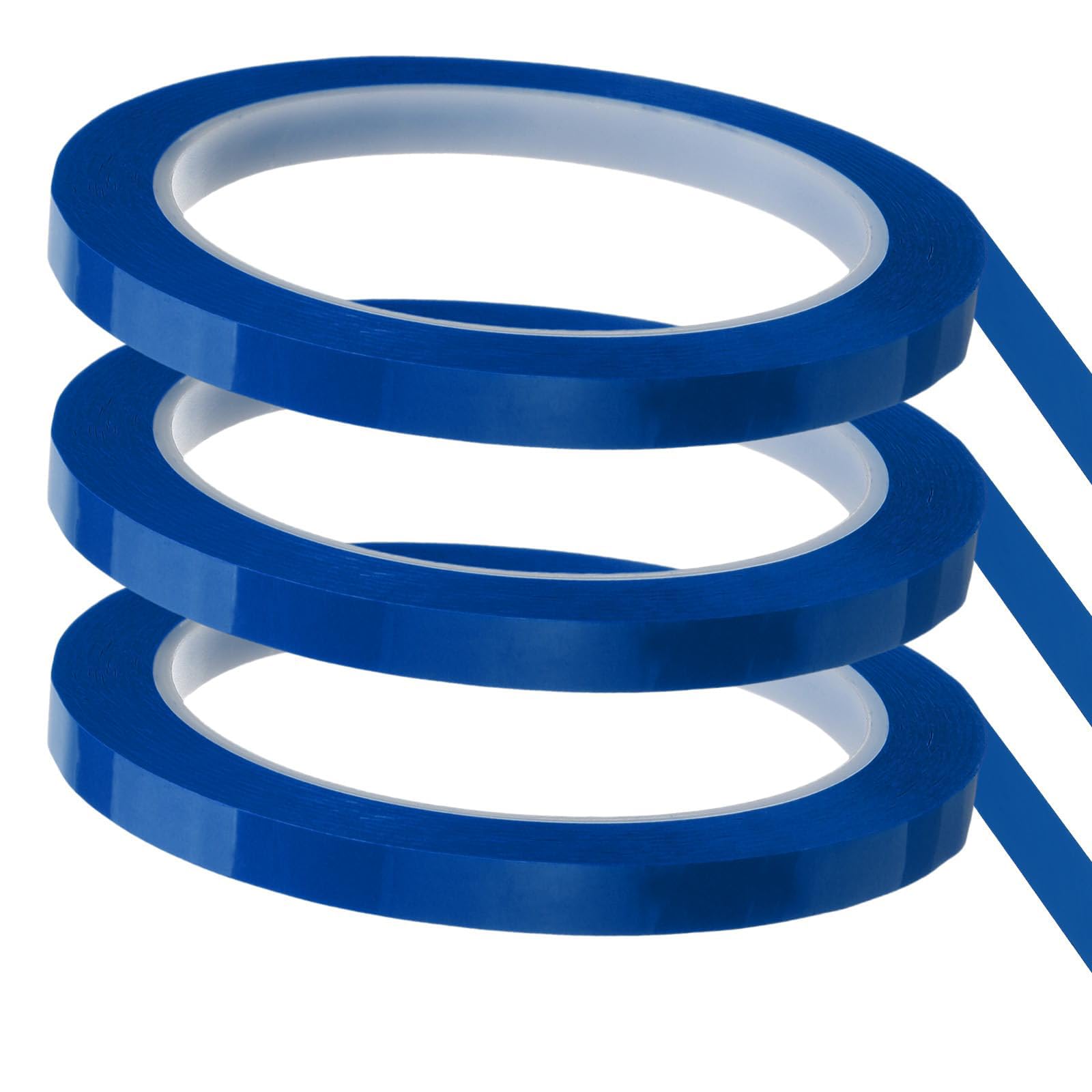 TA-VIGOR Whiteboard Tape 8mm x 66m Self Adhesive Blue 3 Rolls