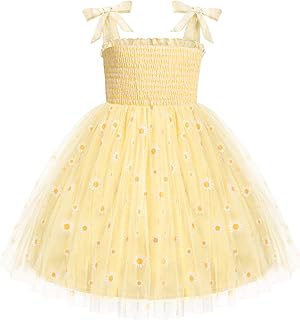 Toddler Girl Tutu Dress Summer Bow-Tie Straps Casual Dresses Kids Princess Flowy Swing Clothes for 2-7Y - Buy now