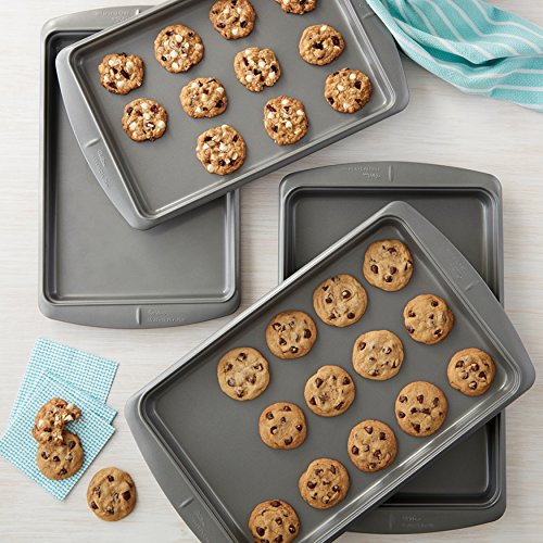 Wilton Ever-Glide Non-Stick Cookie Baking Sheet Set, 4-Piece, Steel #TOP2