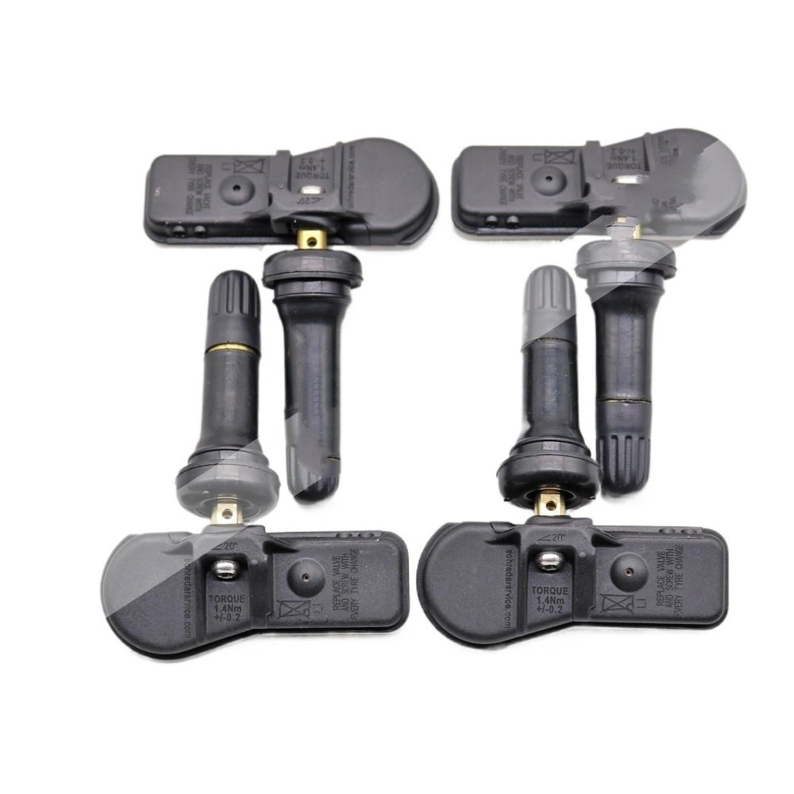 para Sonata (LF) 2014-2019 Sensor Presión Neumáticos TPMS 433MHz 52933-C1100 Medidor Digital de Presión de Neumáticos((4PCS) 52933-C1100)